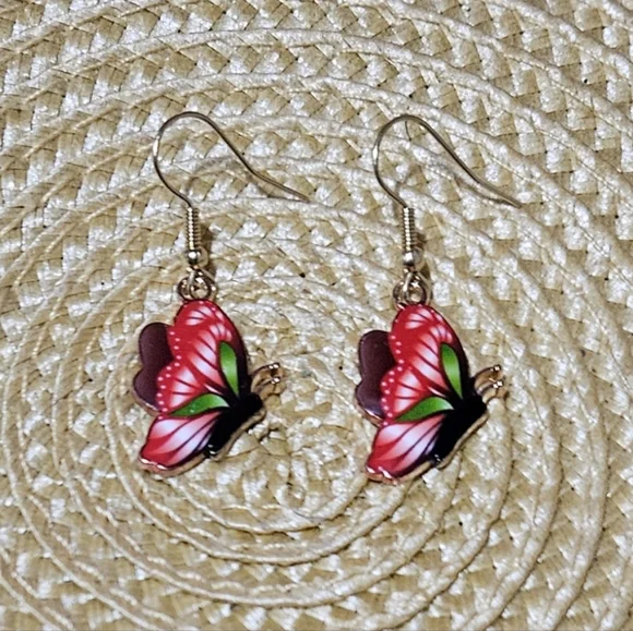 NEW! Handmade Half Butterfly Earrings 🦋 - Picture 1 of 6